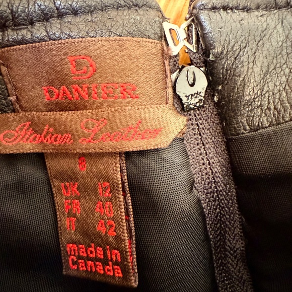 Danier Vintage 90s Soft Black Leather Mermaid Maxi Skirt - Picture 8 of 8